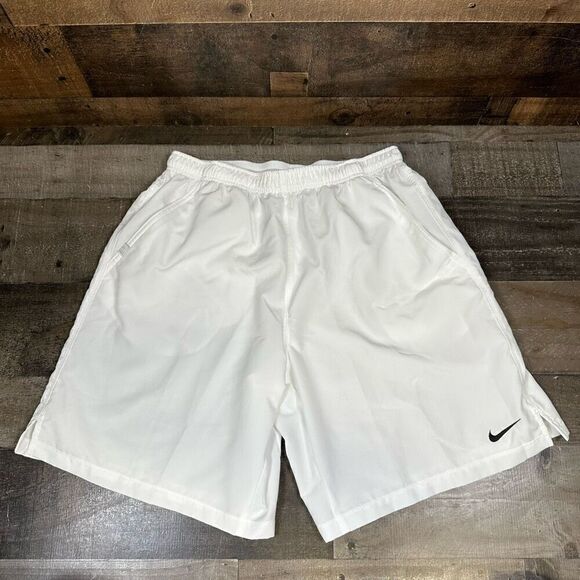 Nike Men’s Size Large Challenge Court Short Dri Fit Athletic Shorts White - Picture 1 of 6
